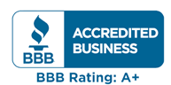 A+ rating with the Better Business Bureau